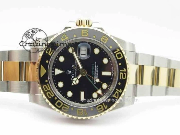 Best AAA Replica Sites Stack) II GMT-Master A3187 Best 1:1 Black Hand LN YG Wrapped Edition Noob (Correct 3642 Timeless Thick Ceramic 116713 0115